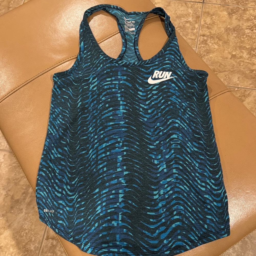 Nike Teal and Black Dri-FIT Tank Top